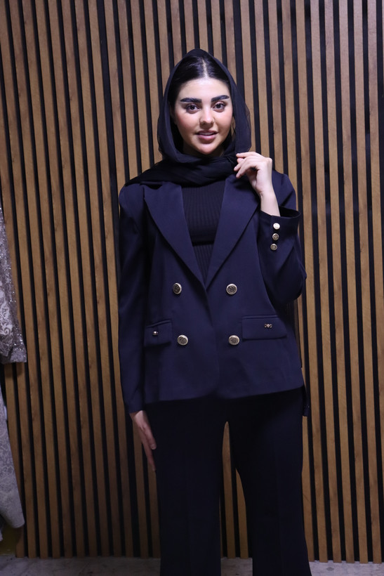کت شلوار کرپ میله ای